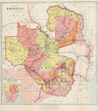 Map of Rhodesia Africa Countries