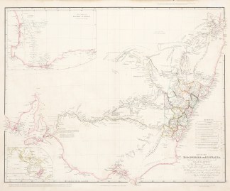 Map of the discoveries in Australia copi… Tasmania