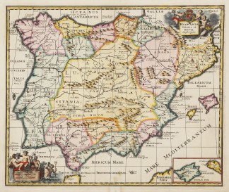 Hispaniae veteris et Novae descriptio Spain & Portugal