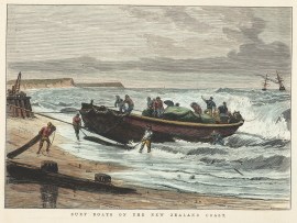 Surf Boats on the New Zealand Coast. Acquisitions Maps & Prints