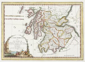 La Parte Meridionale della Scozia Delineata sulle ultime Osservazioni e Divisa Nelle sue Contee / Roma presso la Calcografia Camerale 1795