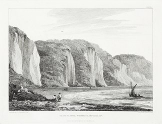 Clay Cliffs, White Cliff Bay. I.W. BRITISH ISLES