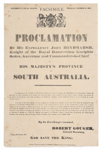 Facsimile. Proclamation By His Excellenc… Adelaide