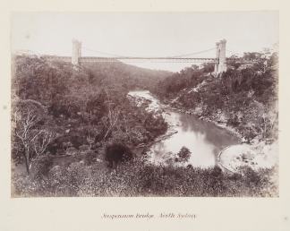 Suspension Bridge, North Sydney. Australian photographs