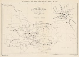 The Australasian Railway Map of Victoria 1882 AUSTRALIA