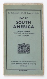 Map of South America In Layer Colouring and other features Acquisitions Maps Map of South America In Layer Colouring and other features