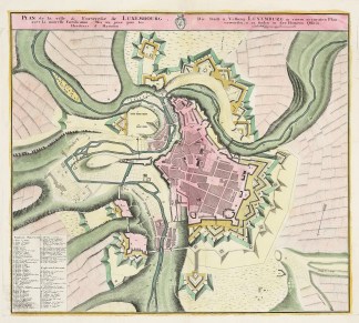 PLAN de la ville & Forteresse de LUX… Town Plans